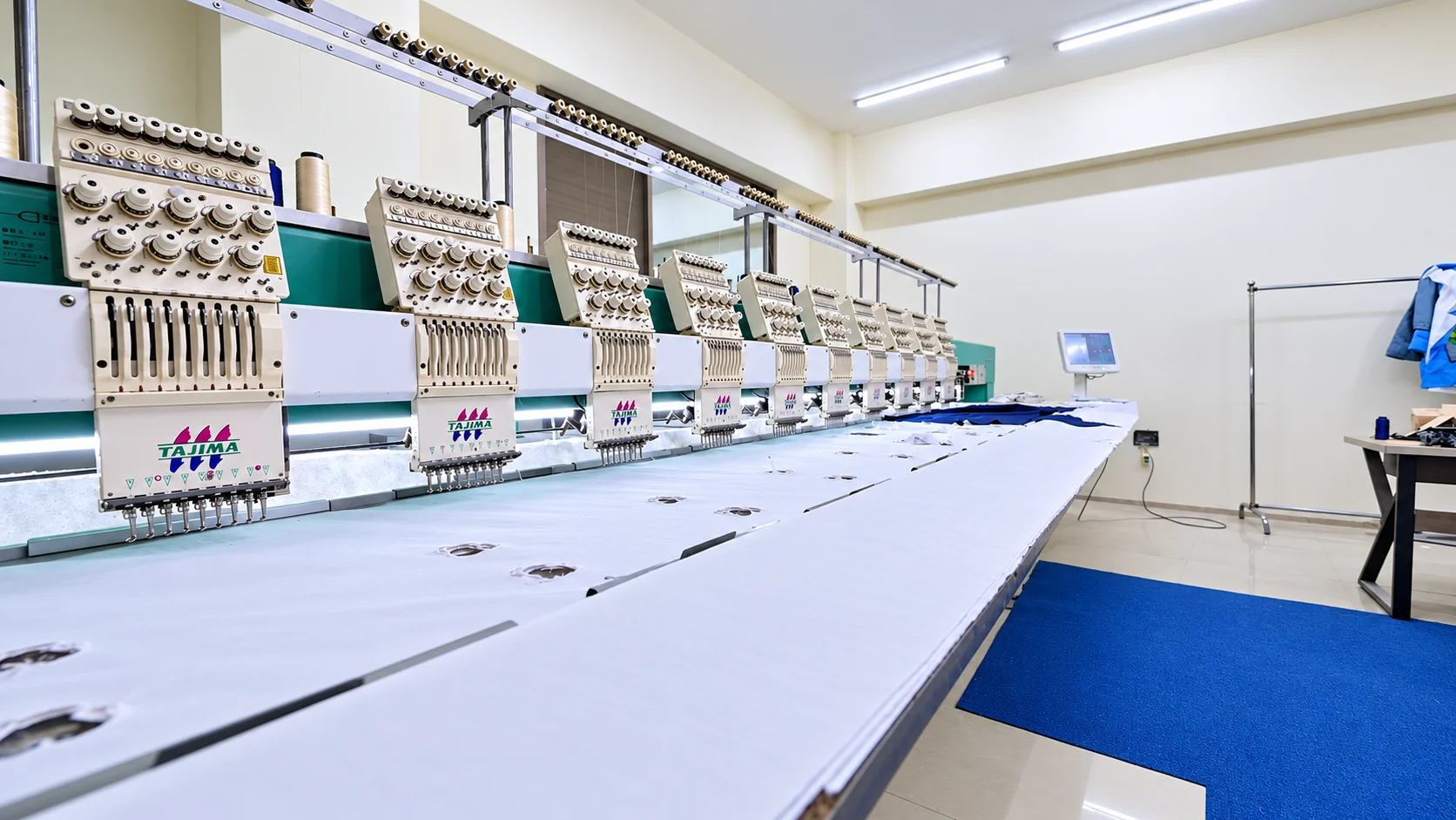 Industrial embroidery machine at FORM FIGHT